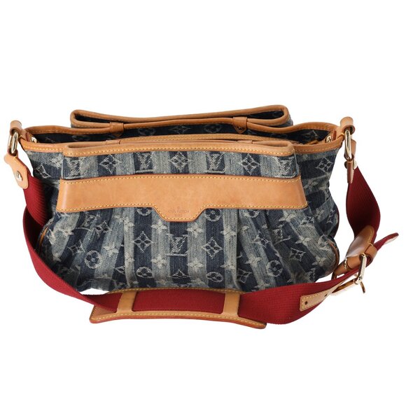 Louis Vuitton Porte Epaule Raye MM Monogram Denim Shoulder Bag M95334 Blue - Picture 3 of 8